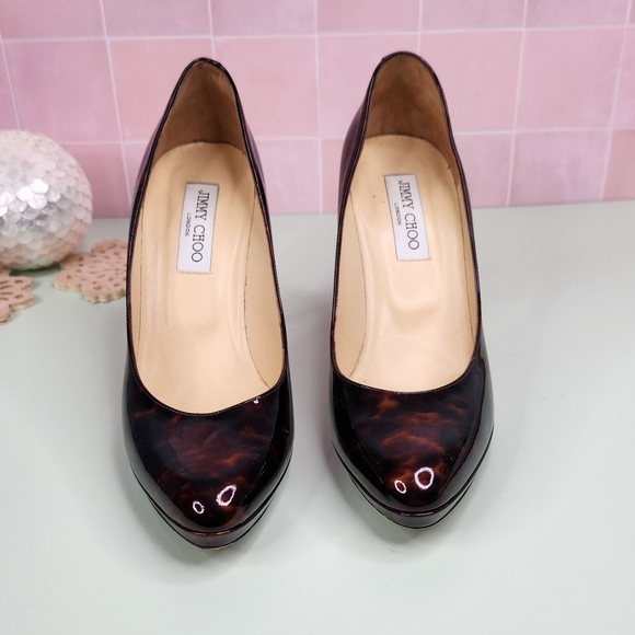 Jimmy Choo Platform Tortoise Heels - Picture 3 of 9